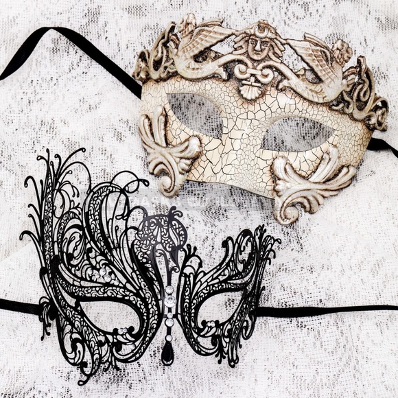 ILOVEMASKS | Accessories | Silver Cracked Full Face Roman And Black ...